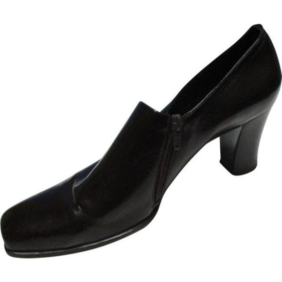 *Franco Sarto Brown Chestnut Square Toe Side Zip Pumps - Picture 1 of 9